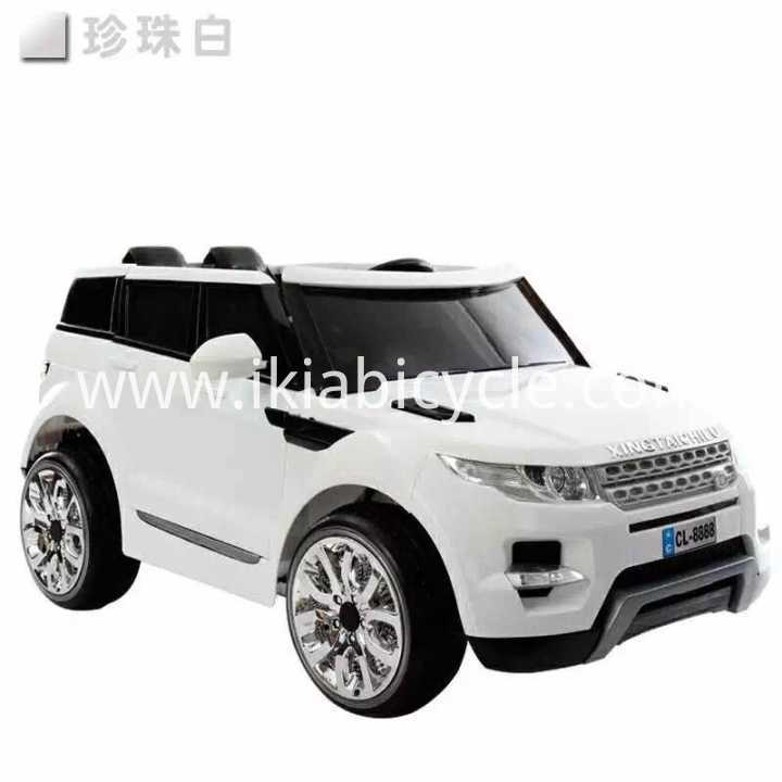 White color kid toy ride on car .